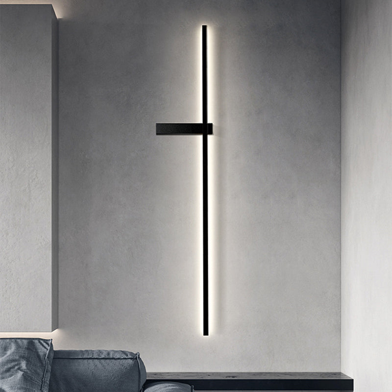 1 Light Linear Wall Mounted Lamps Modern Style Metal Wall Sconces
