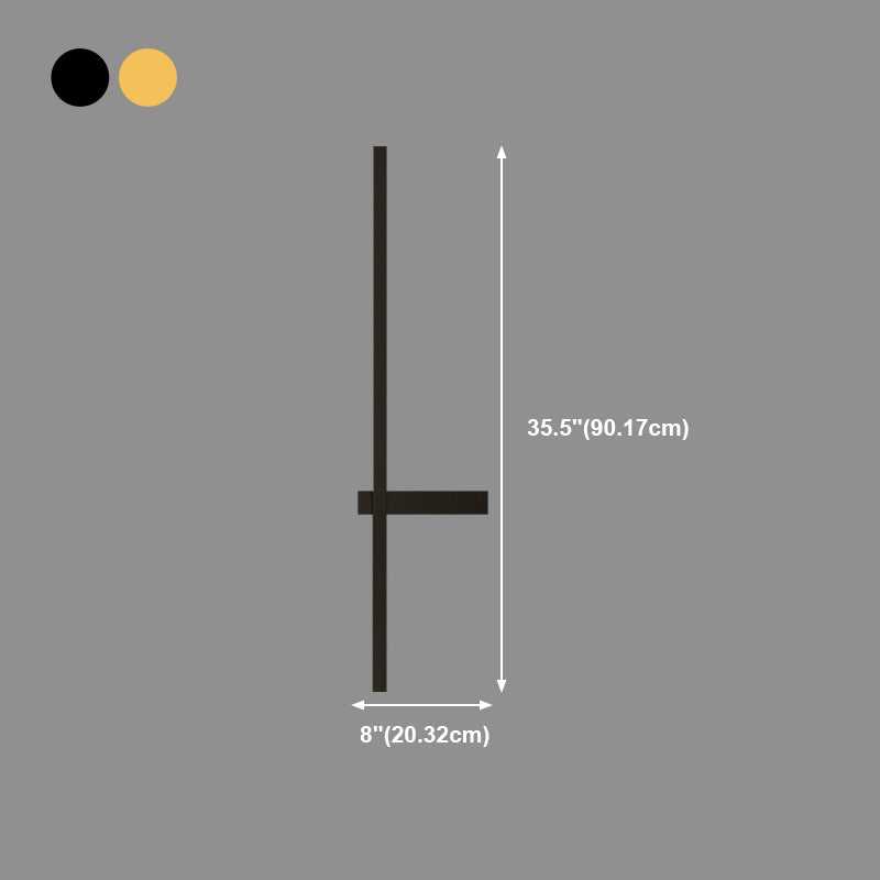1 Light Linear Wall Mounted Lamps Modern Style Metal Wall Sconces