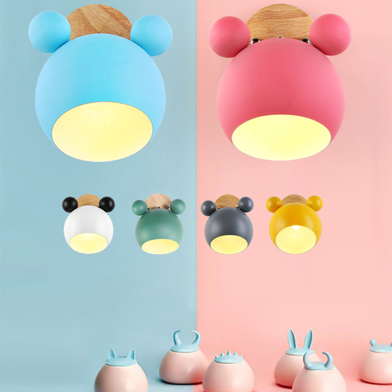 Macaron nordici moderni per pareti di metallo unico Luce a parete singola a parete singola