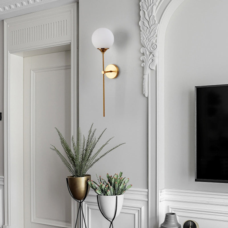Luci di applique a sfera di vetro MODERNA MODERNA 1 Fissature di illuminazione a parete