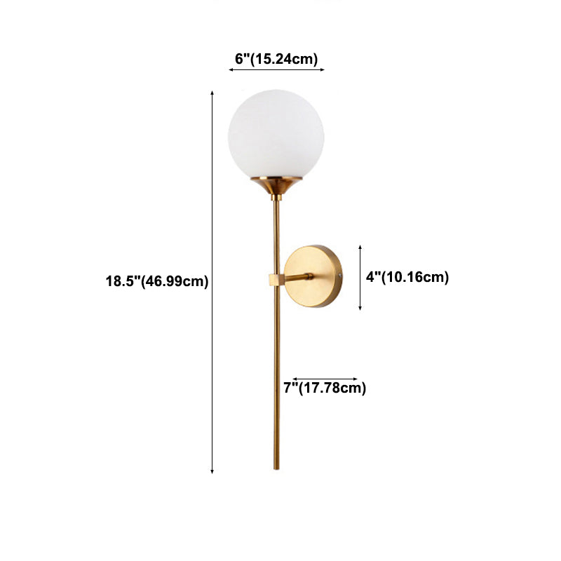 Luci di applique a sfera di vetro MODERNA MODERNA 1 Fissature di illuminazione a parete