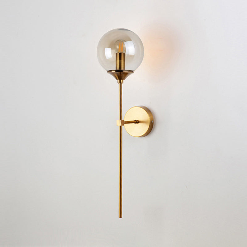 Luci di applique a sfera di vetro MODERNA MODERNA 1 Fissature di illuminazione a parete