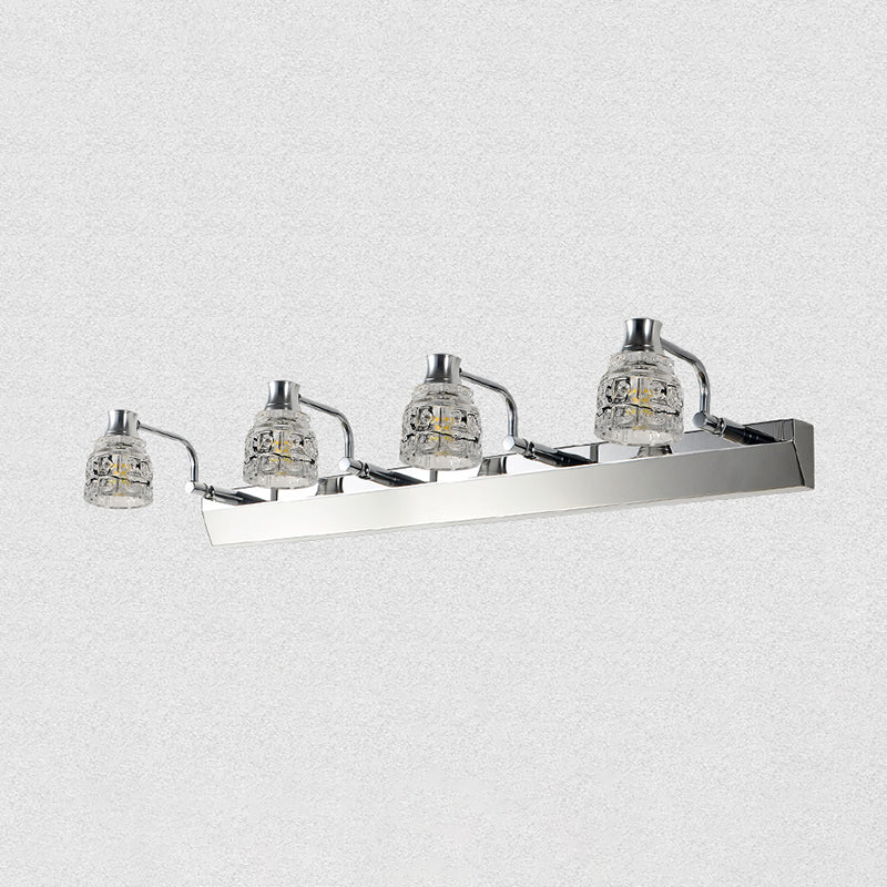 Geometric Vanity Wall Sconce Modern Style Crystal Multi Lights Bathroom Vanity Light