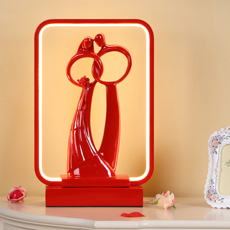 Modern Style Linear Night Table Lamp Metal Nightstand Lamp for Bedroom