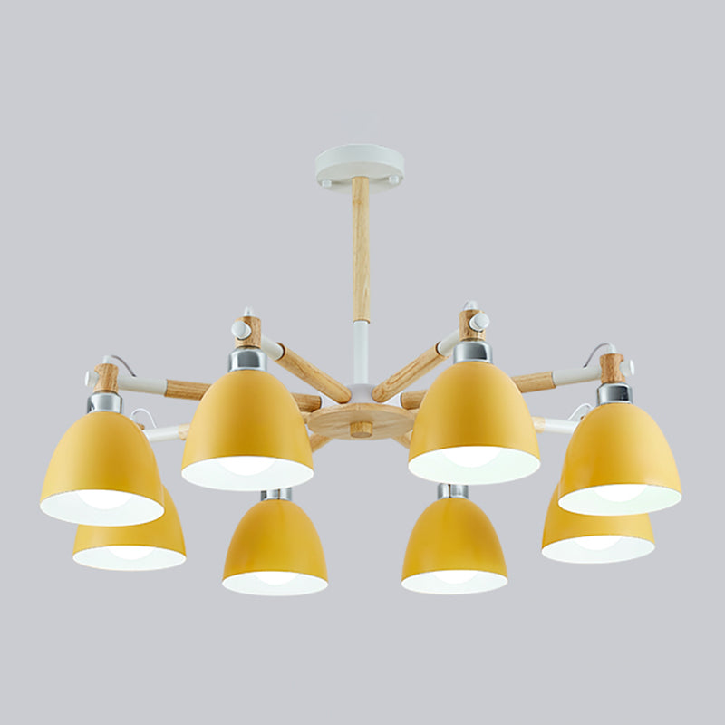 Iluminación colgante geométrica de múltiples luces lámpara de techo de metal de estilo moderno