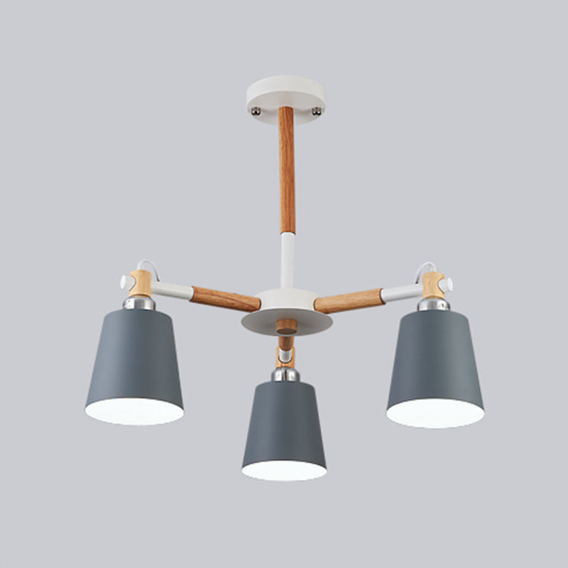 Multi Lights Geometric Pendant Lighting Modern Style Metal Ceiling Lamp