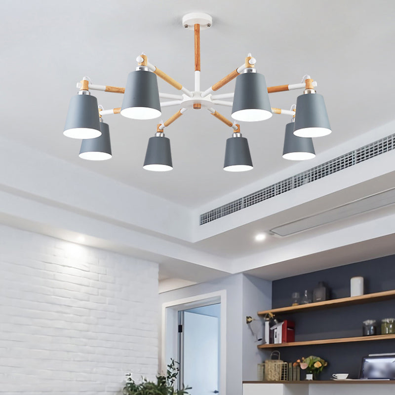 Multi Lights Geometric Pendant Lighting Modern Style Metal Ceiling Lamp