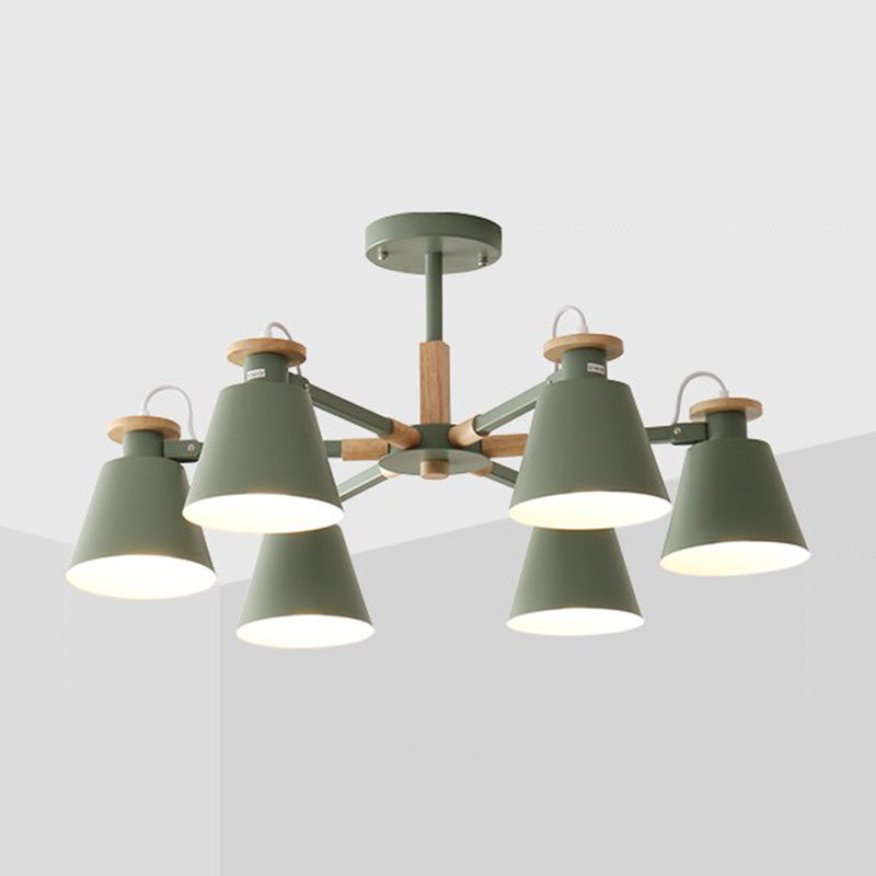 Lámpara de techo de metal de estilo colgante geométrico de múltiples luces