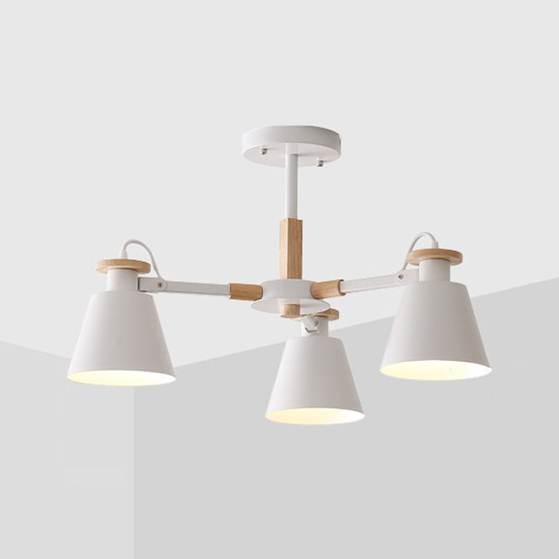 Multi Lights Geometric Pendant Chandelier Modern Style Metal Ceiling Lamp