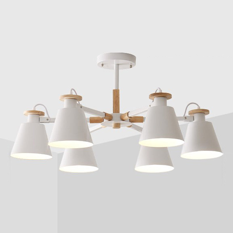 Lámpara de techo de metal de estilo colgante geométrico de múltiples luces