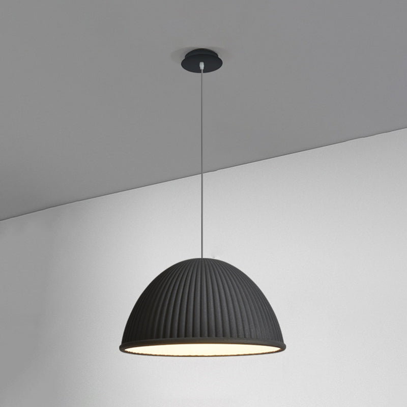 1 Light Bowl Hanging Pendant Modern Macaron Style Resin Hanging Lighting for Living Room