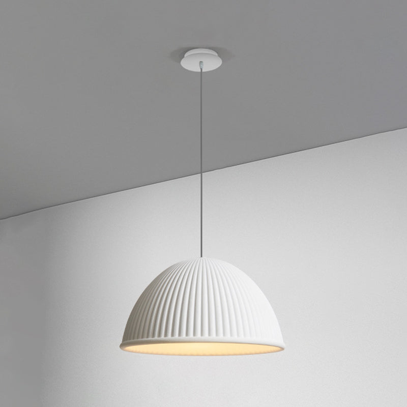 1 Light Bowl Hanging Pendant Modern Macaron Style Resin Hanging Lighting for Living Room