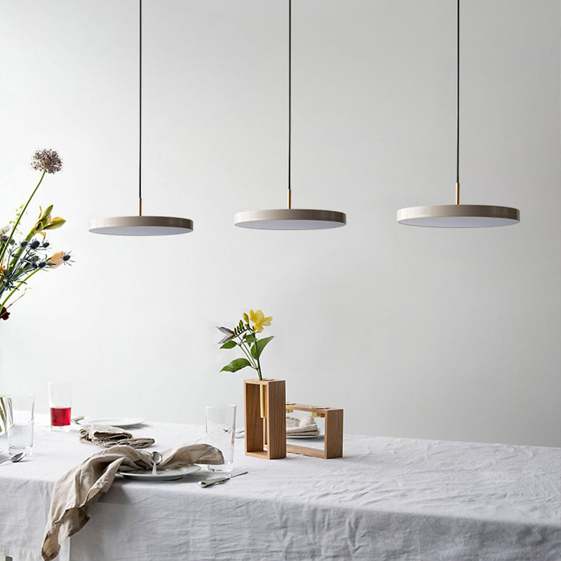 Forme circulaire de style moderne Hanging Light Metal 1 Light Hanging Lamping for Restaurant