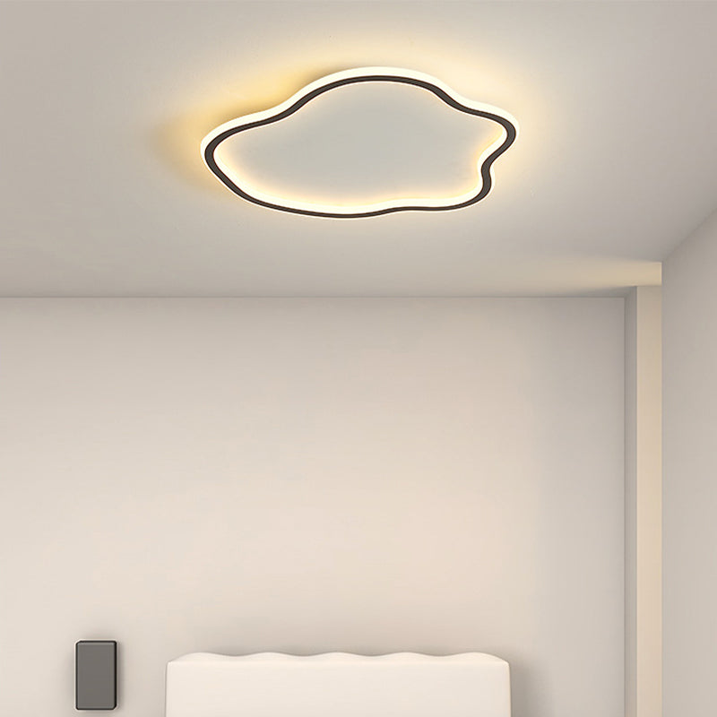 Cloud-Shape Ceiling Light Fixture Nordic Metal LED Flush Mount Ceiling Light for Bedroom