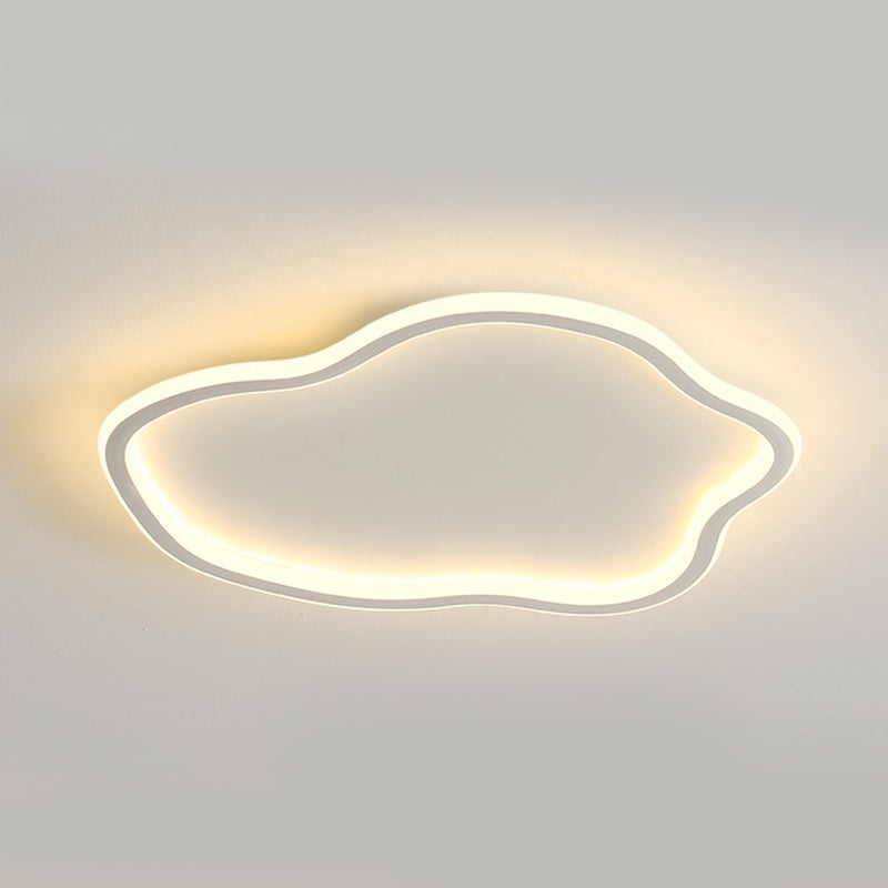 Cloud-Shape Ceiling Light Fixture Nordic Metal LED Flush Mount Ceiling Light for Bedroom