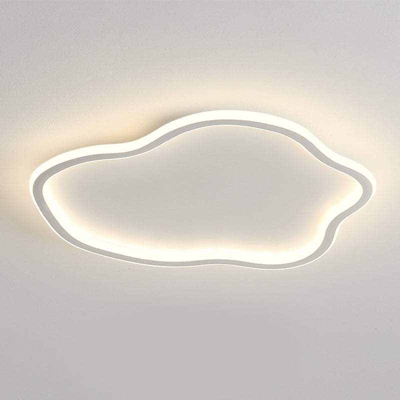Cloud-Shape Ceiling Light Fixture Nordic Metal LED Flush Mount Ceiling Light for Bedroom