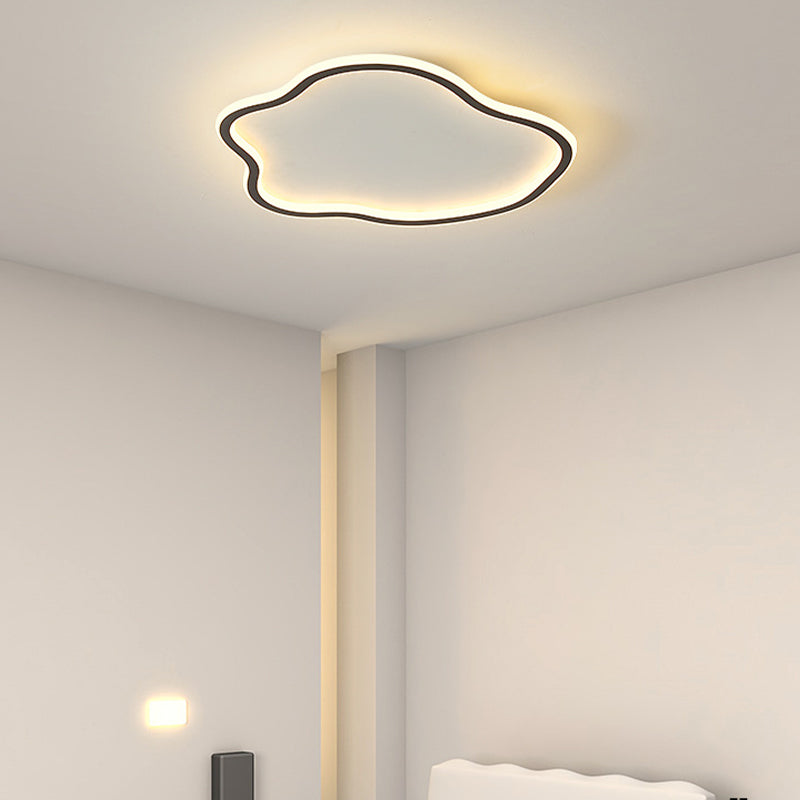 Cloud-Shape Ceiling Light Fixture Nordic Metal LED Flush Mount Ceiling Light for Bedroom