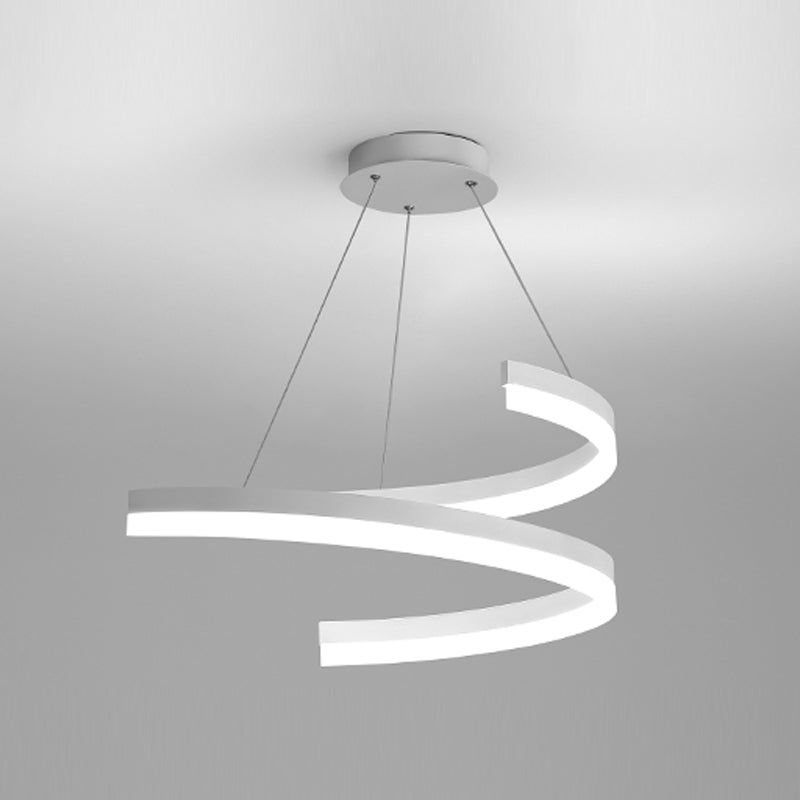 Twisted Strip Shape Pendant Lighting Nordic-Style LED Metal Suspension Light