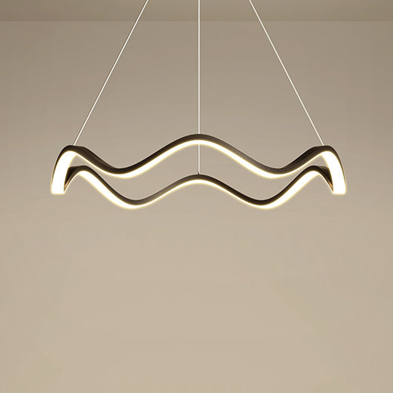 Nordic Twist Ceiling Hanging Light Metal LED Hanging Lamp for Dining Room