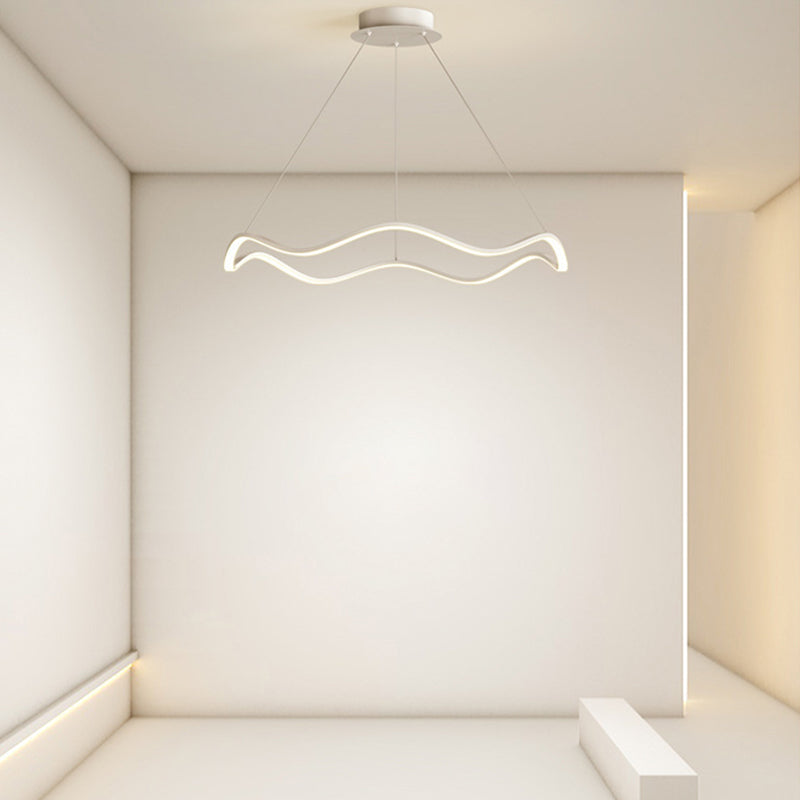 Nordic Twist Ceiling Hanging Light Metal LED Hanging Lamp for Dining Room