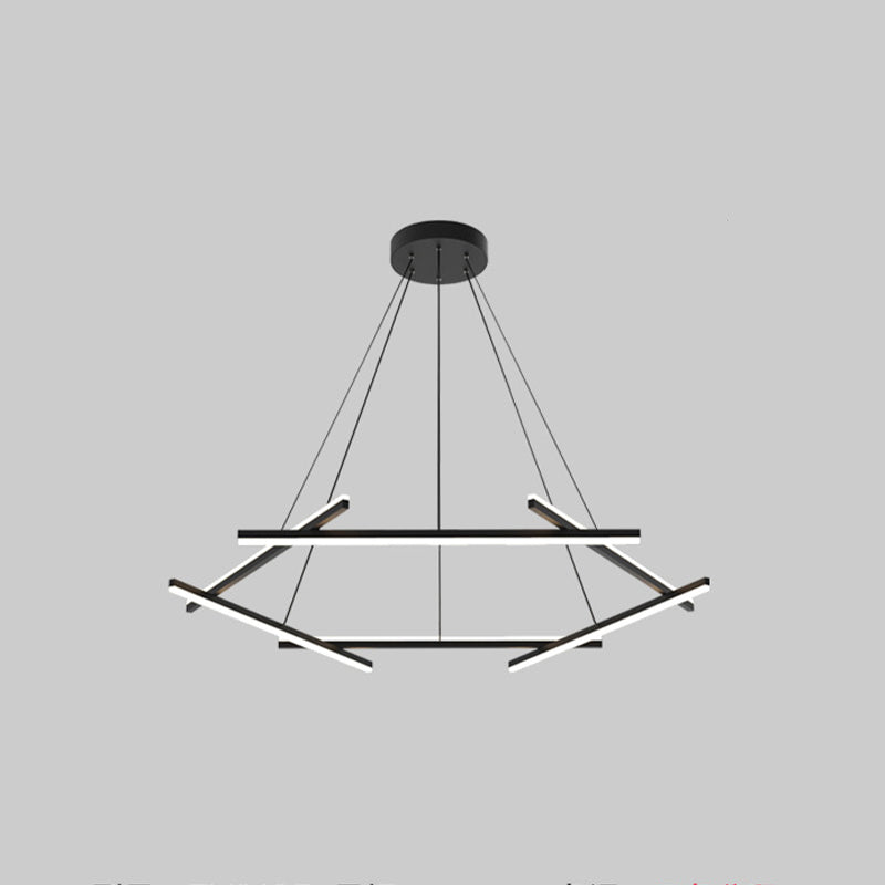 Simple Metal Suspension Light Modern-Style LED Pendant Lighting Fixture