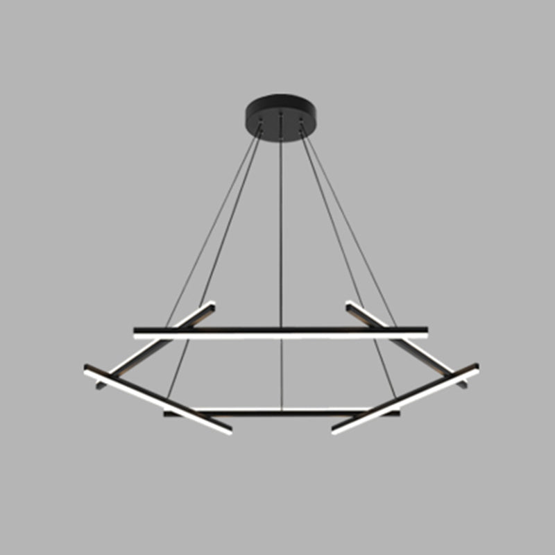 Luz de suspensión de metal simple LED LED LED LEACHING de estilo moderno