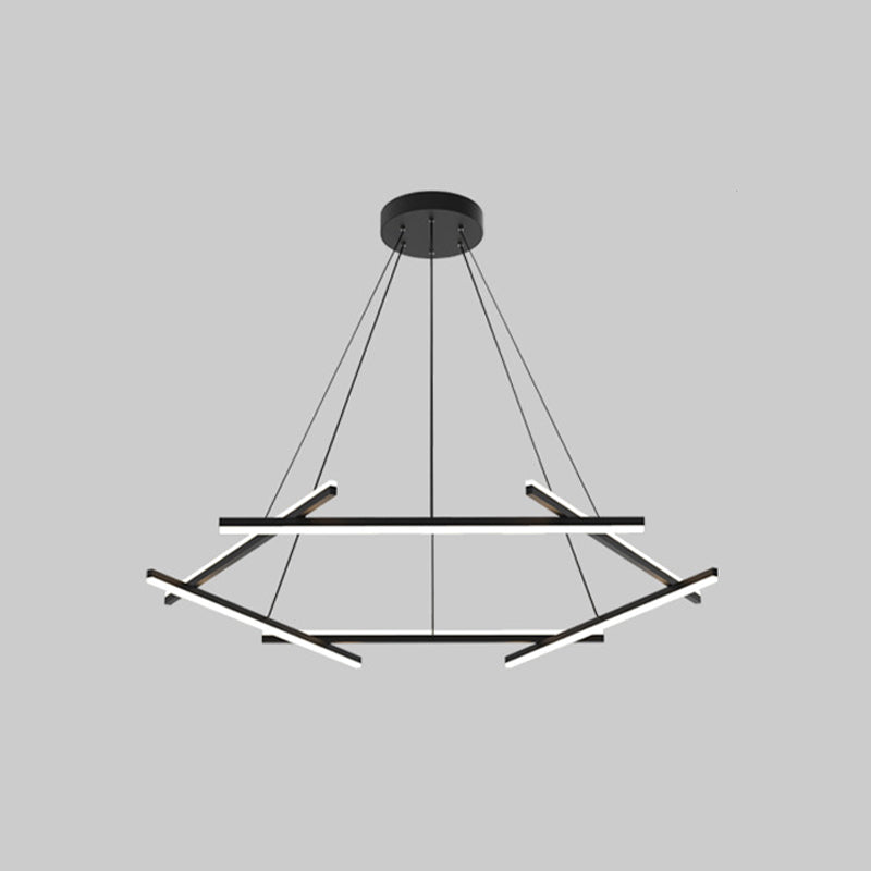 Luz de suspensión de metal simple LED LED LED LEACHING de estilo moderno