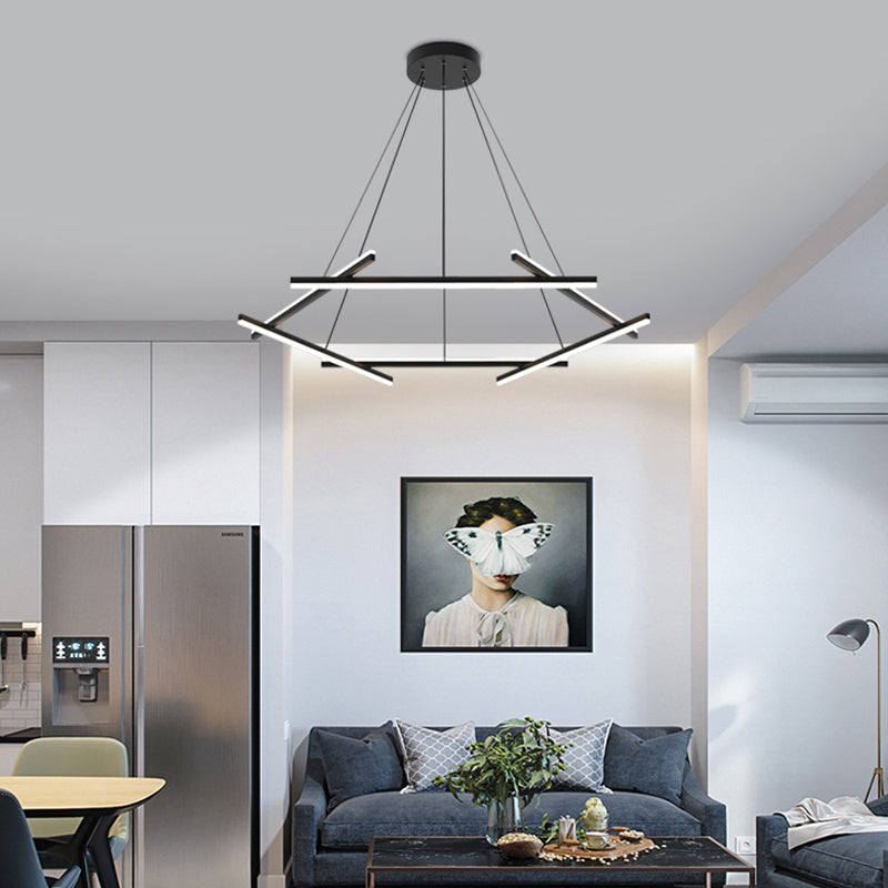 Luz de suspensión de metal simple LED LED LED LEACHING de estilo moderno