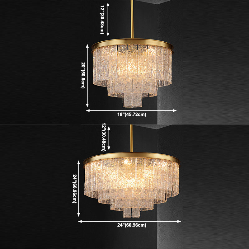 Luz de lámpara de múltiples niveles contemporáneas lámparas de araña colgantes de vidrio para cafetería