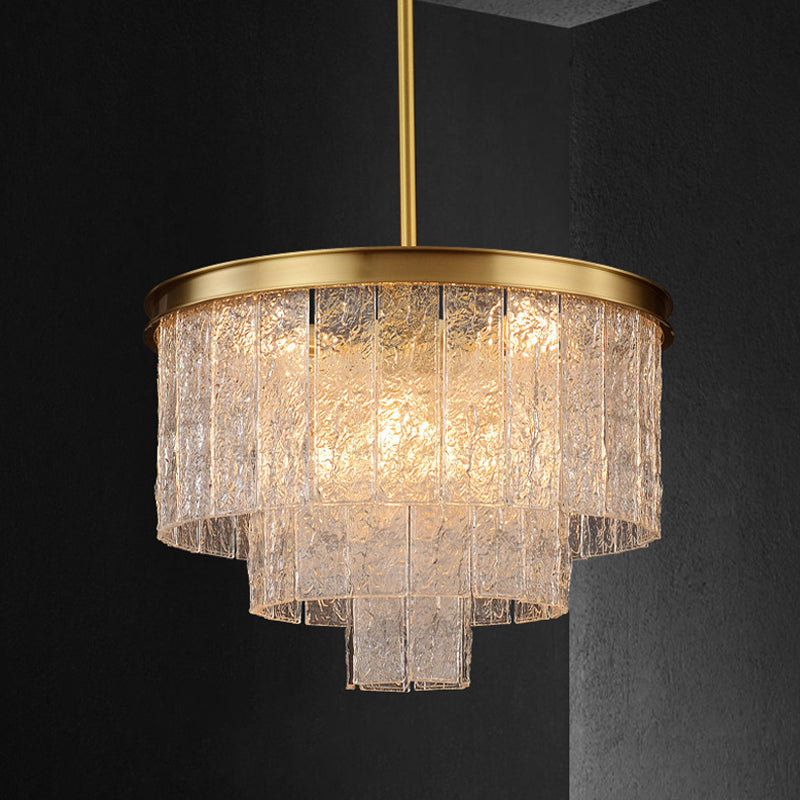 Luz de lámpara de múltiples niveles contemporáneas lámparas de araña colgantes de vidrio para cafetería