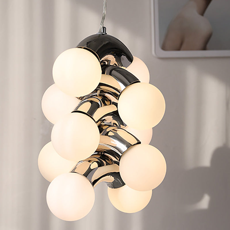 Multi Lights Chandelier Lighting Fixture Modern Chandelier Pendant Light with Glass Shade