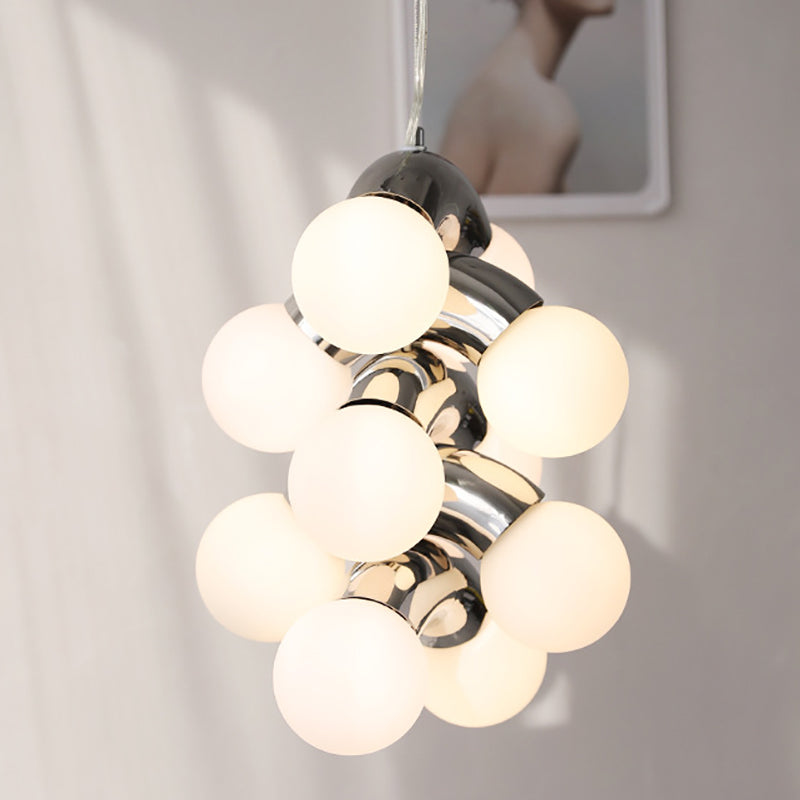 Multi Lights Chandelier Lighting Fixture Modern Chandelier Pendant Light with Glass Shade