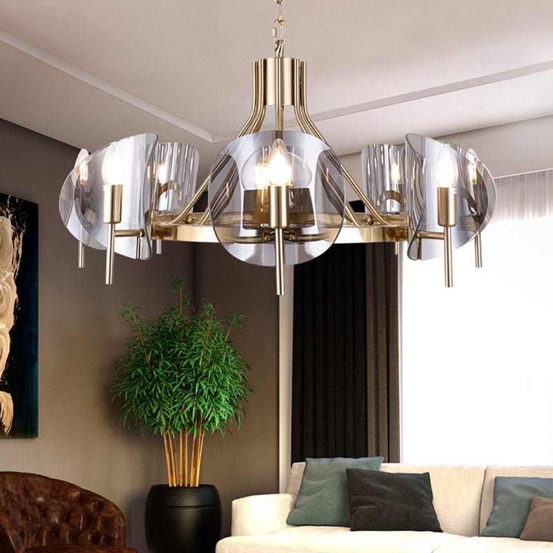 Glass Shade Chandelier Lighting Fixture Modern Chandelier Pendant Light for Sitting Room