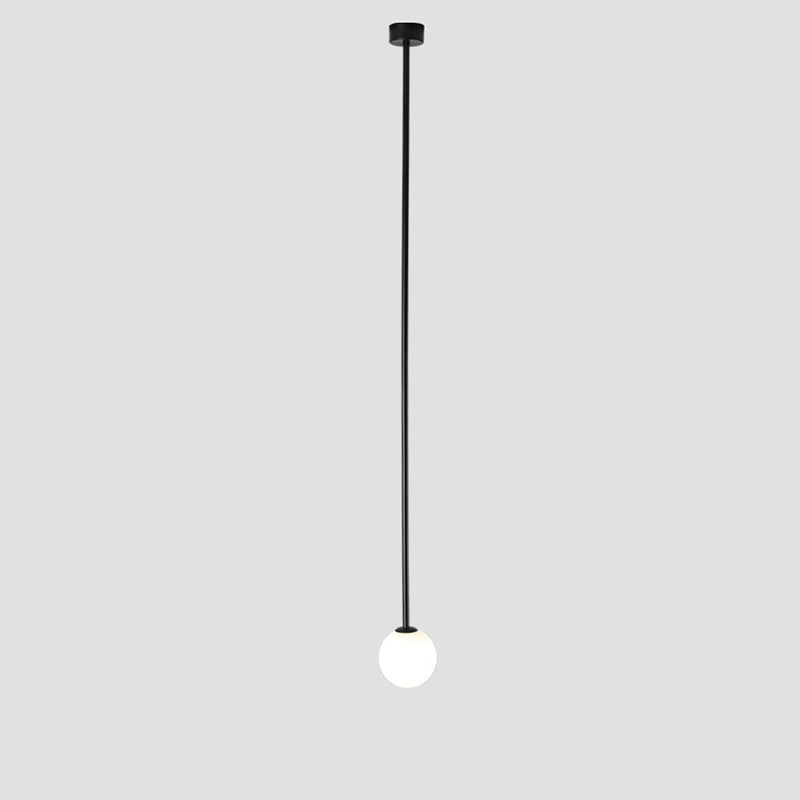 Mini Balle en forme de suspension de lampe de lampe à lampe 1-Bulb Lumière avec une teinte en verre pour le chevet