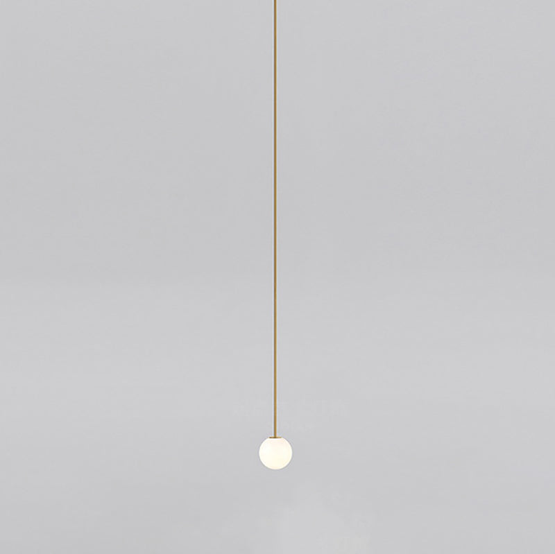 Mini Balle en forme de suspension de lampe de lampe à lampe 1-Bulb Lumière avec une teinte en verre pour le chevet