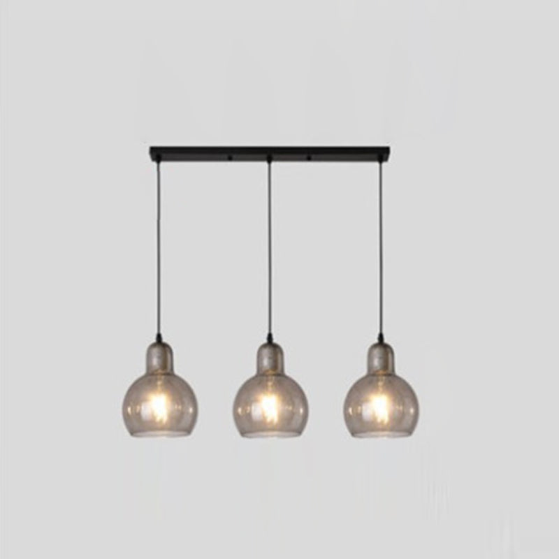 Pendre simple Light Modern Style Hanging Lightture avec une teinte en verre pour le salon