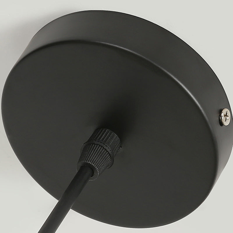 Pendentif en forme de chapeau en fil métallique minimaliste de 1 tête de tête de tête avec une teinte en verre pour le salon