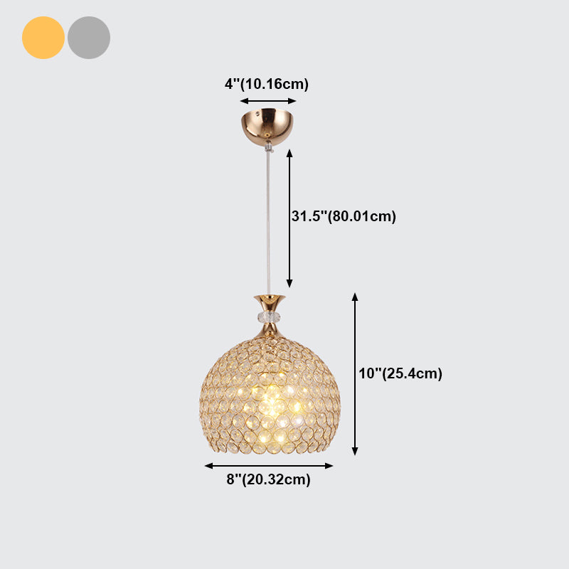 Luminaire suspendu moderniste à lampe en forme de dôme pour le couloir