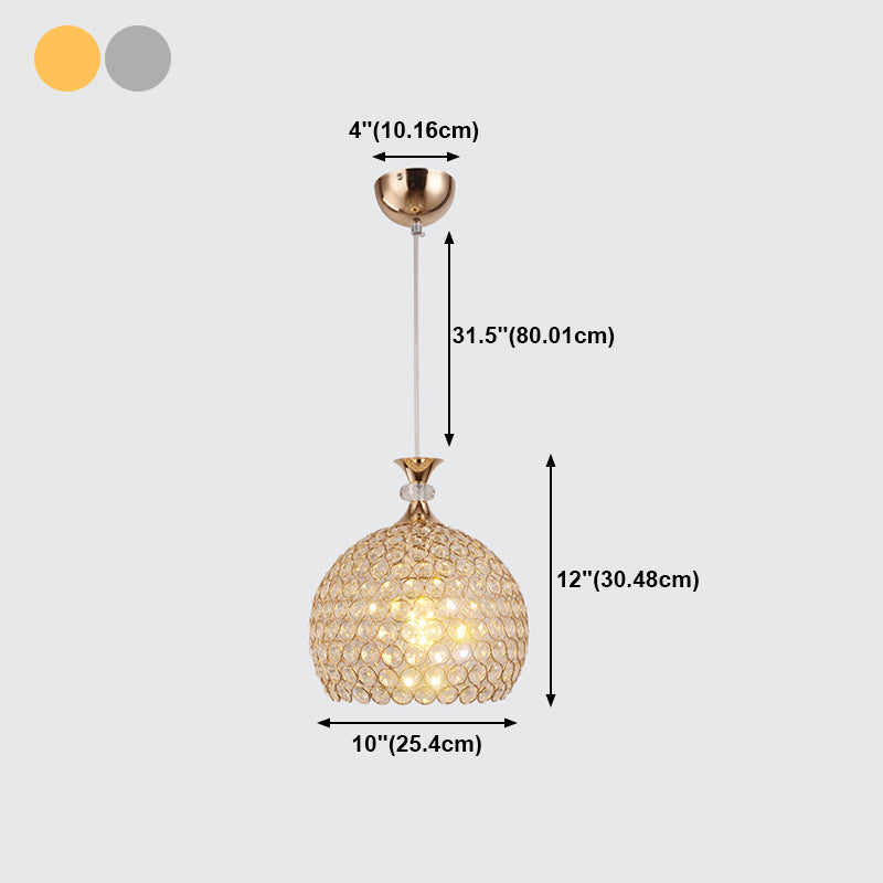 Luminaire suspendu moderniste à lampe en forme de dôme pour le couloir