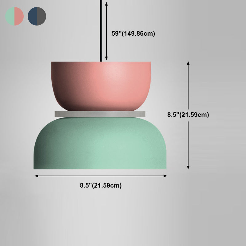 Macaron Bloblocking Spender Lamp Metal 1 Sospensione Luce Light per soggiorno