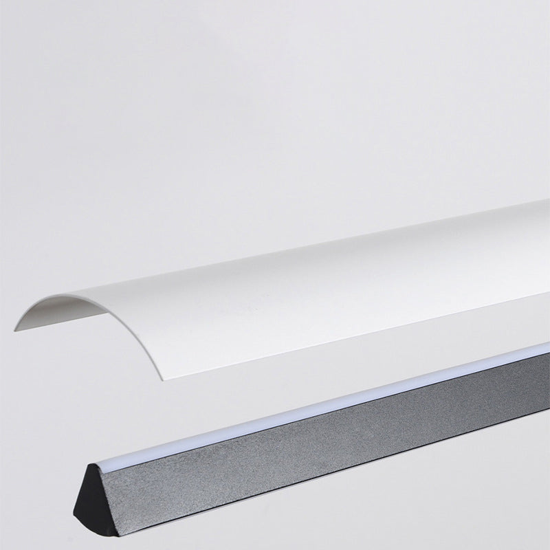 Strip-Shaped Island Pendant Metal Minimalist Linear LED Suspension Lamp for Dining Room