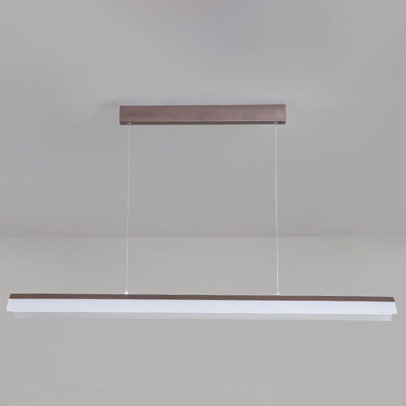 Éclairage de suspension en métal minimaliste en forme de bande LED Éclairage pour salle à manger