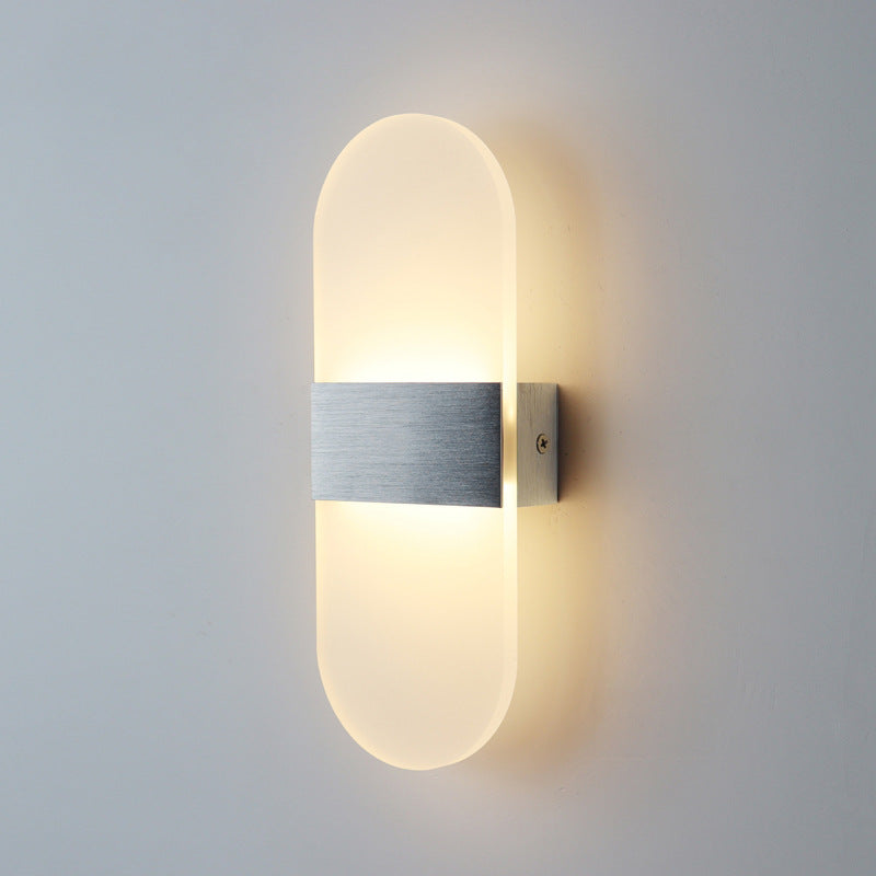 Modern LED Monte a parete Luce minimalista Sconcetto muro con ombra acrilica per il corridoio