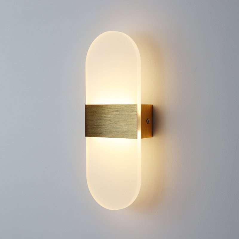 Modern LED Monte a parete Luce minimalista Sconcetto muro con ombra acrilica per il corridoio