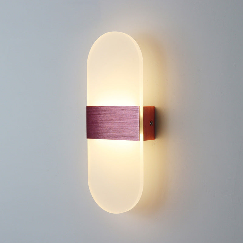 Modern LED Monte a parete Luce minimalista Sconcetto muro con ombra acrilica per il corridoio