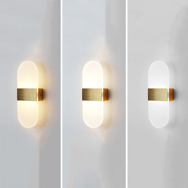 Iluminación moderna de pared LED Iluminación minimalista de pared con sombra acrílica para pasillo