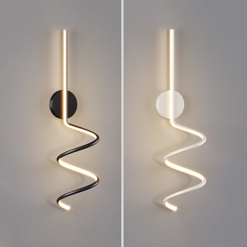 Éclairage mural de forme de ligne Éclairage de surface métallique minimaliste LED pour le couloir