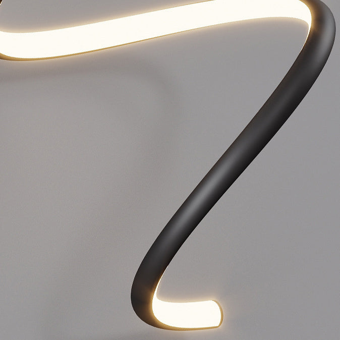 Éclairage mural de forme de ligne Éclairage de surface métallique minimaliste LED pour le couloir