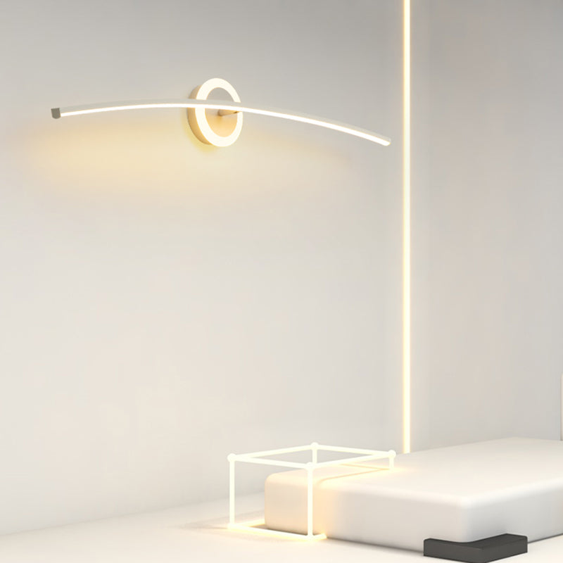 Lampe de forme de ligne lampe murale métallique simple LED LED MUR MUR LEIL
