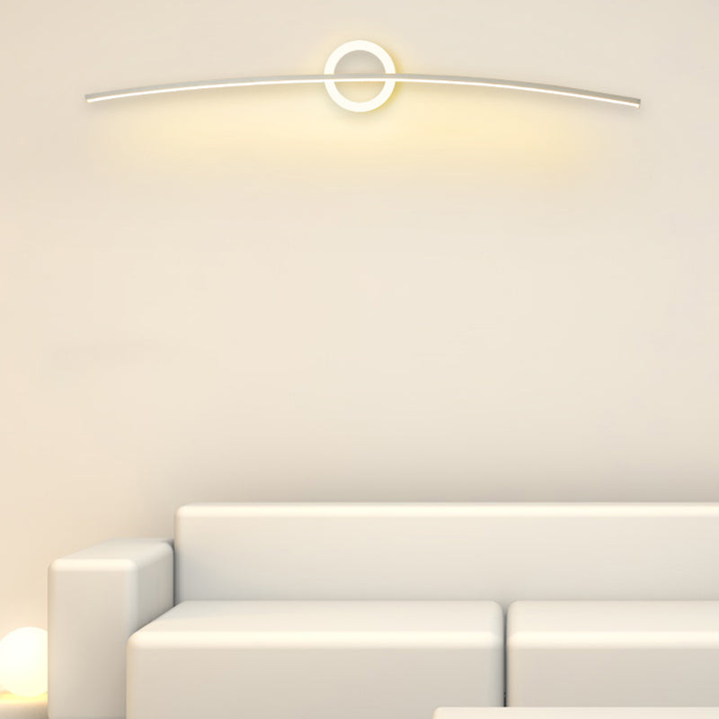 Lampe de forme de ligne lampe murale métallique simple LED LED MUR MUR LEIL